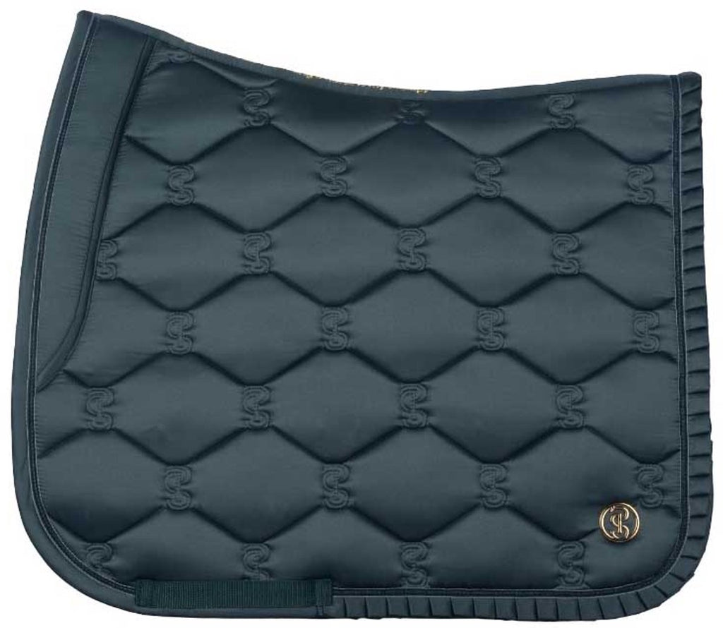 PS of Sweden - Dressuur Zadeldekje Ruffle Midnight Green