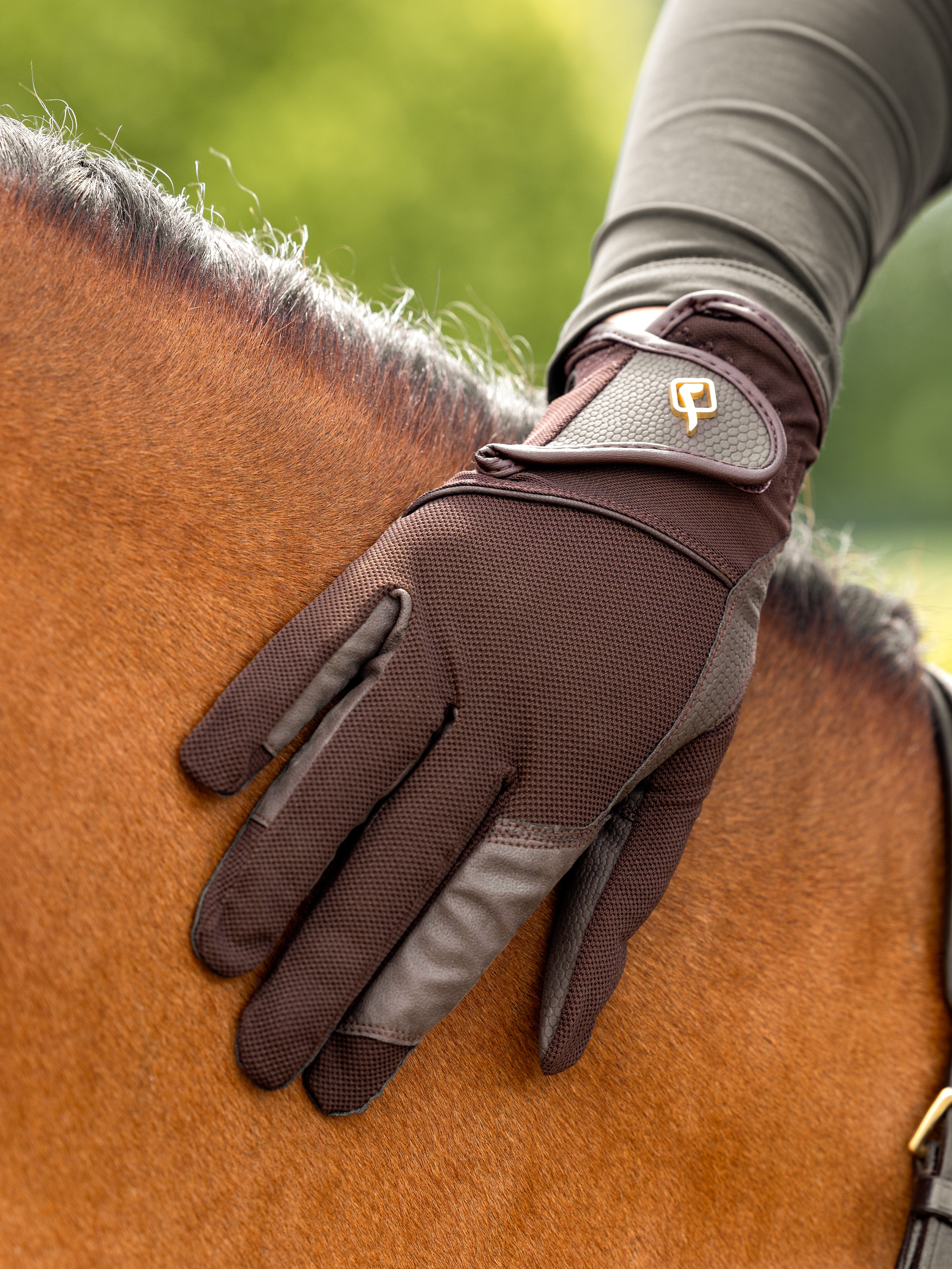 LeMieux - Pro Mesh Handschoenen Bruin