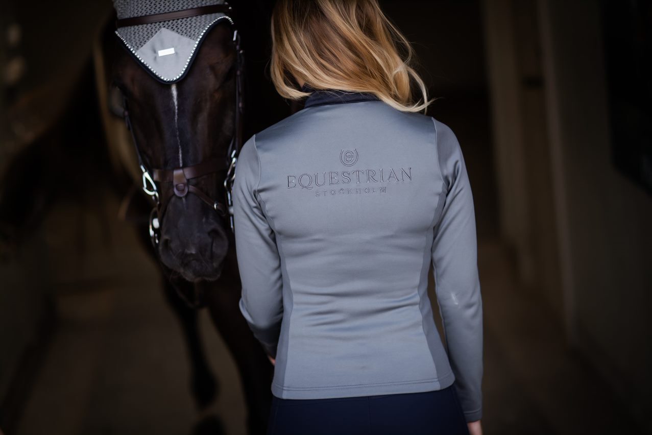 Equestrian Stockholm Fleece Jacket - Crystal Grey