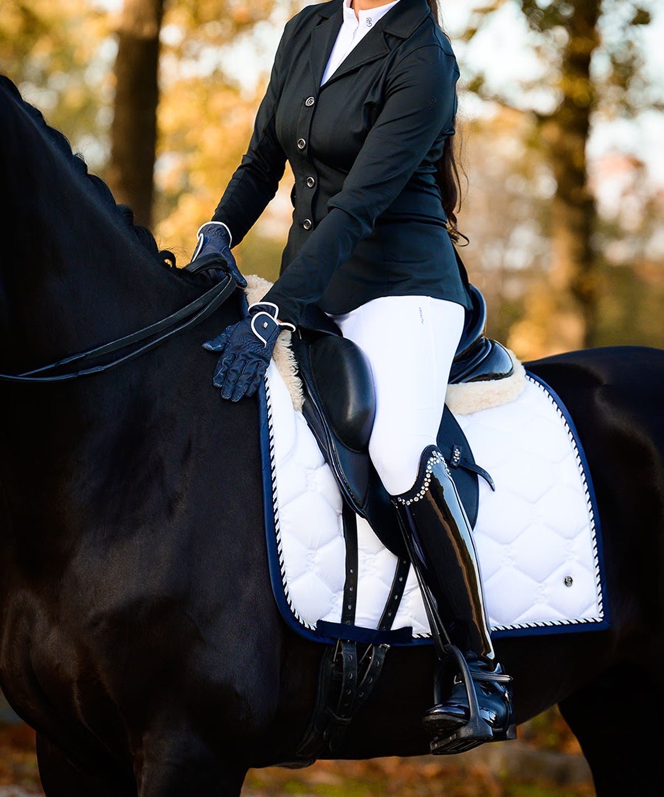 PS of Sweden Dressuur Zadeldekje - Signature White