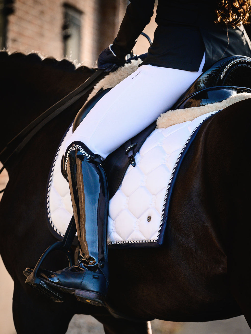 PS of Sweden Dressuur Zadeldekje - Signature White