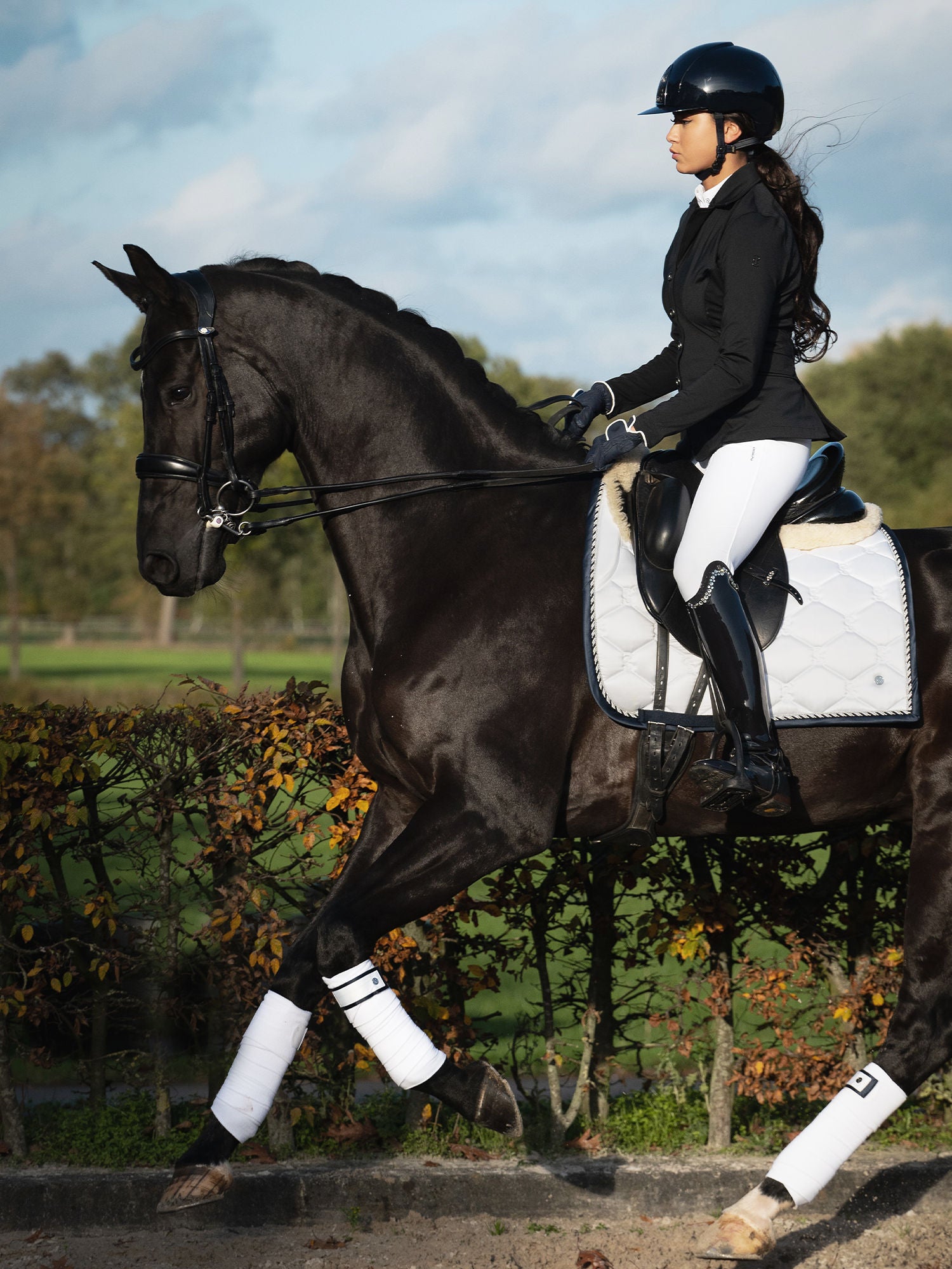 PS of Sweden Dressuur Zadeldekje - Signature White