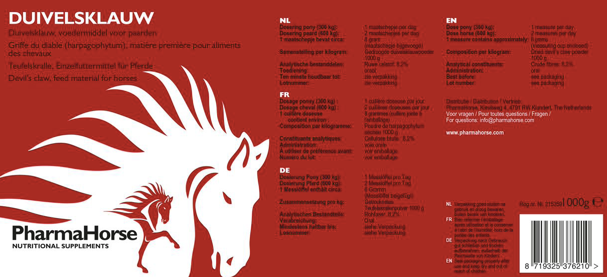 Pharmahorse - Duivelsklauw 1000gram