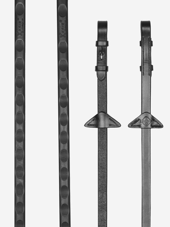 LeMieux - Magna Grip Rubber Teugels Black/Silver