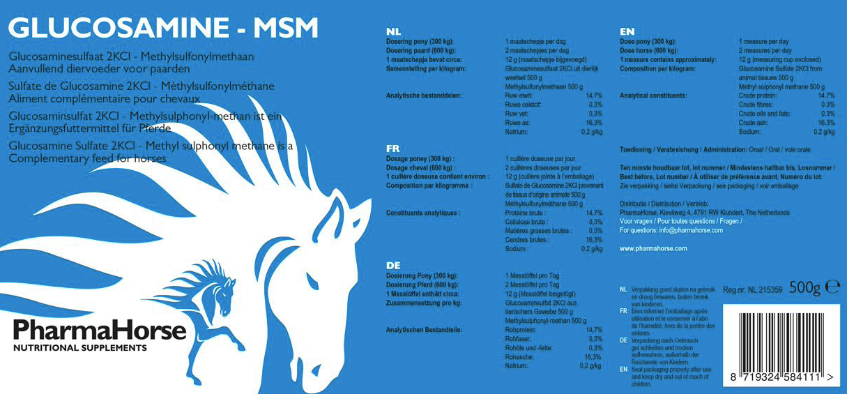 Pharmahorse - Glucosamine en msm 1KG