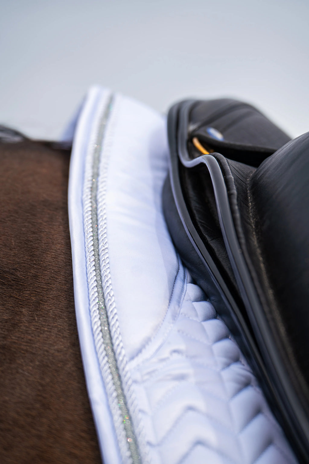 Hopmans Equestrian - Wit Dressuur Full Zilver glitter