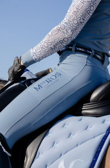 Mrs Ros silhouette riding breeches blue - blush noir