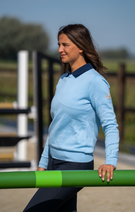 Louis Equestrian - Abby Sweater Sky blue