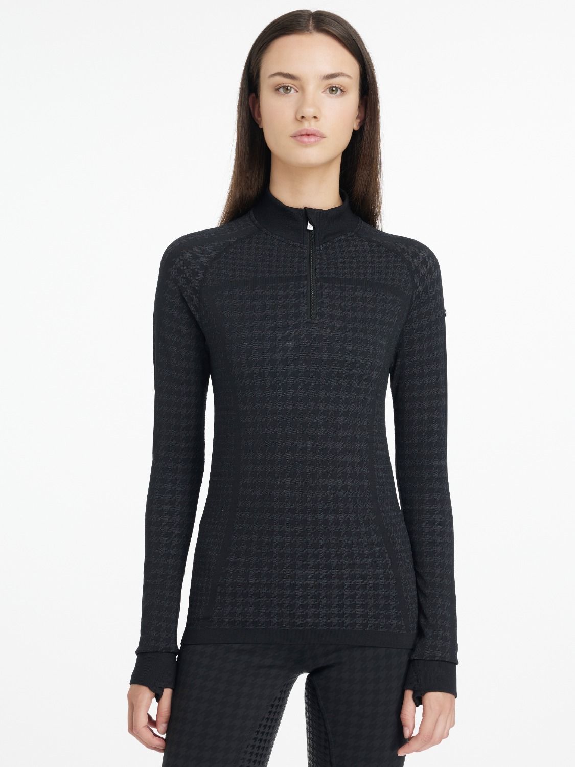 LeMieux Base Layer Long Sleeve - Aspen Houndstooth