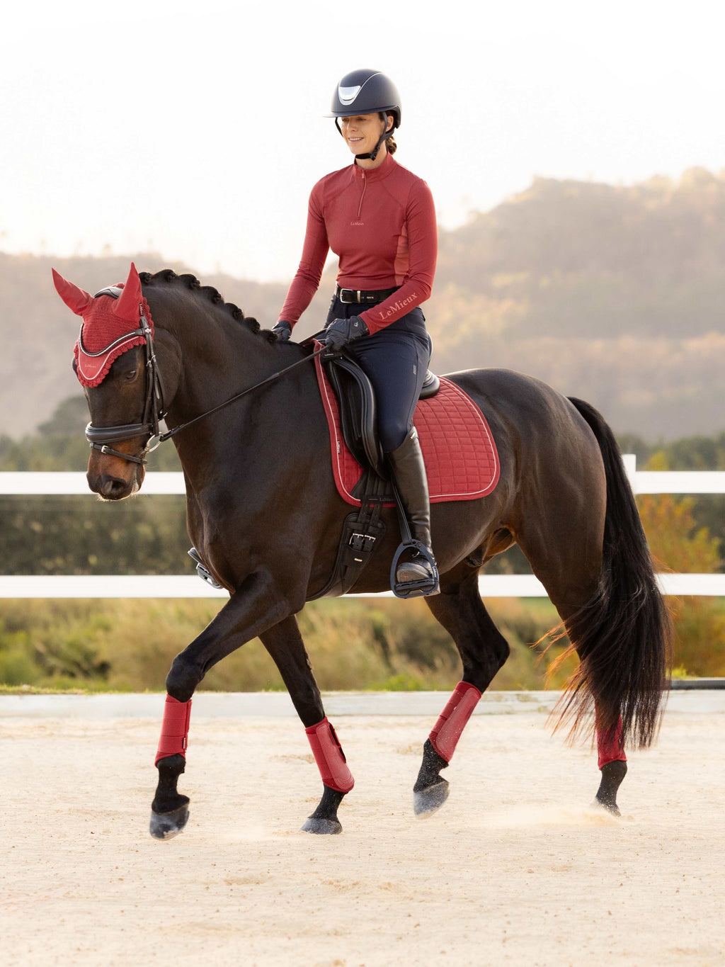 LeMieux - Suède Dressuur zadeldek Russet