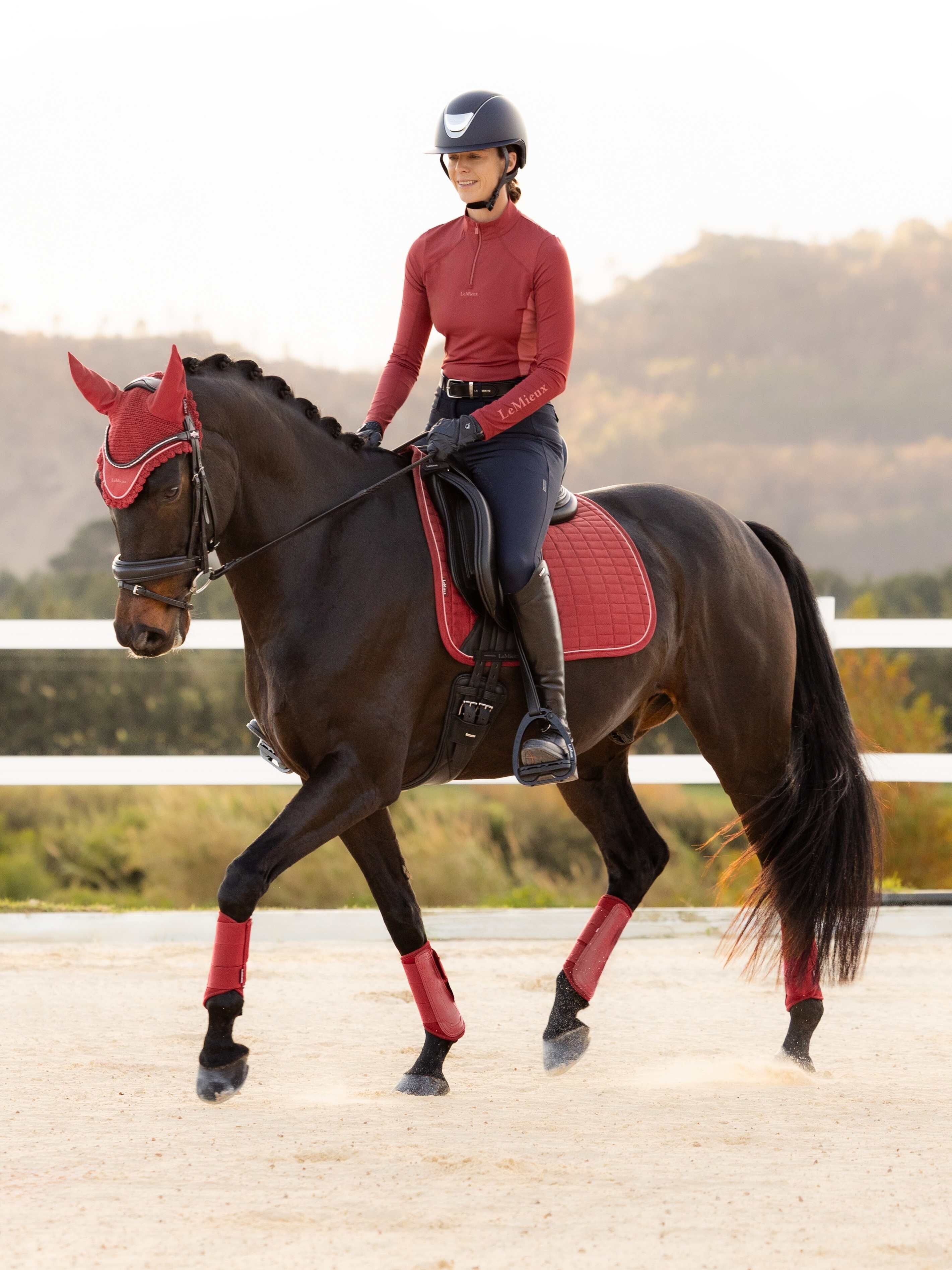 LeMieux - Suède Dressuur zadeldek Russet